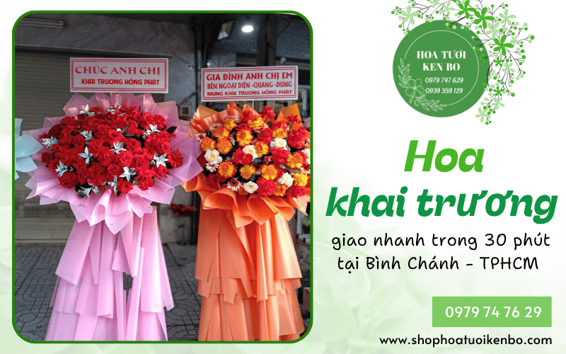 hoa khai trương Bình Chánh
