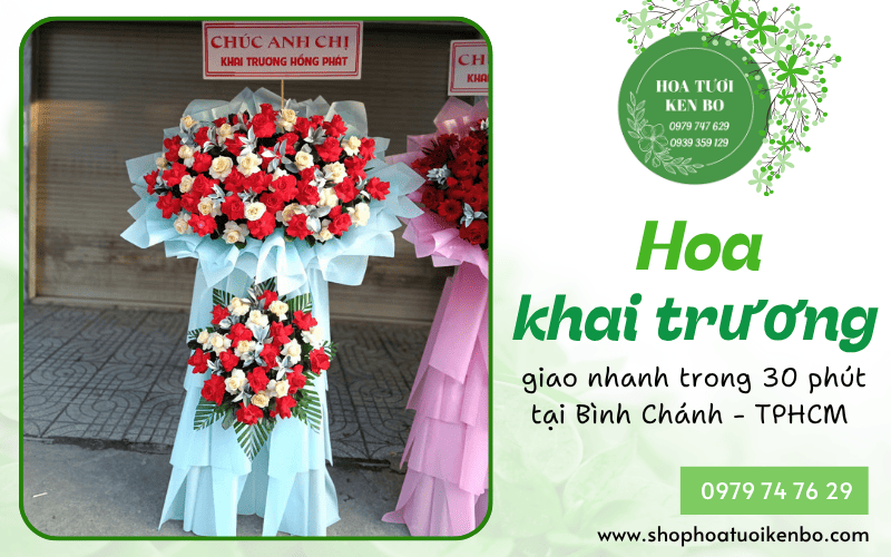 hoa khai trương Bình Chánh