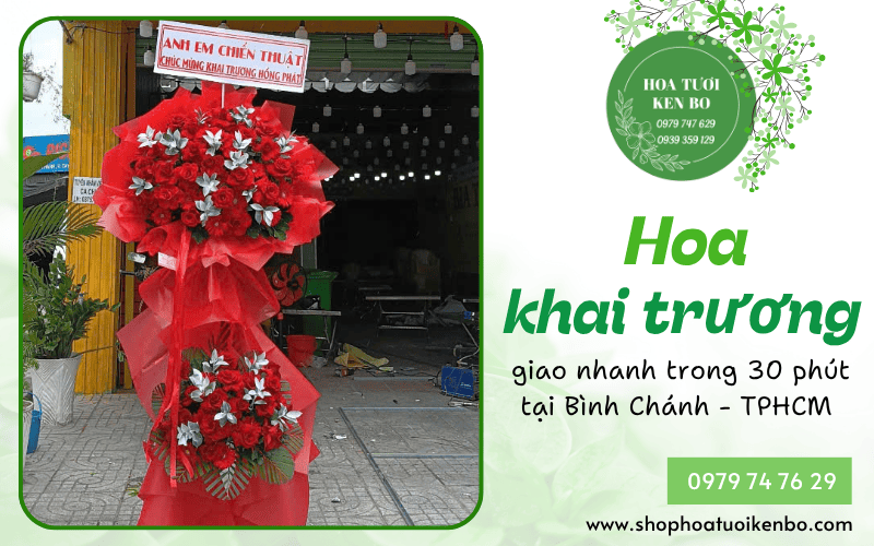 hoa khai trương Bình Chánh