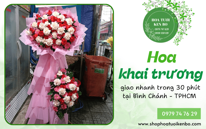 hoa khai trương Bình Chánh