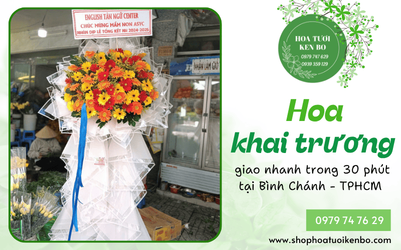 hoa khai trương Bình Chánh