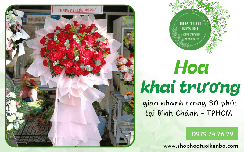 hoa khai trương Bình Chánh